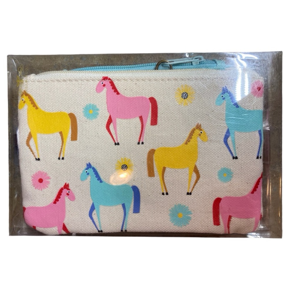 NWT Set of 2 Horse Zipper Pouches